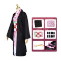 Anime Kamado Nezuko Cosplay Costume Kimono Devil Hunter Kamado Nezuko Costume Wig Womens Girls Kimono Uniform Clothes. 