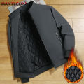 Plus Size 7XL 8XL Business Casual Men's Winter Jacket Thicken Padded Inner Warm Winter Jackets for Men Social Luxury Formal Coat.