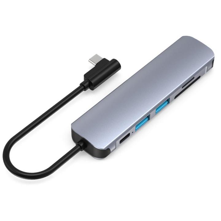 6-in-1%20USB%20C%20Dock%20S-D/TF%20Card%20Reader%20Multiport%20Adapter%20USB%20C%20Dongle%20Compatible%20For%20Laptops%20And%20Other%20Devices%20-%20Image%203