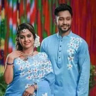 Occasional%20Dress/Couple%20Set/Matching%20Dress/Traditionally%20Dress/Sari%20And%20Panjabi-%20Block%20Print%20Saree%20&%20Panjabi%20-%20Sari%20-%20Saree%20-%20%20-%20Sari%20-%20Image%203