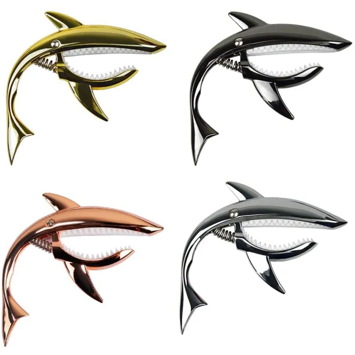 Shark%20Guitar%20Capo%20Zinc%20Alloy%20Capo%20with%20Pick%20,Silver%20-%20Image%202