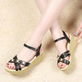 Sandals Women's2023New Shoes Women's Flat Platform All-Match Wedge Student High Heels Women's Summer Dress42. 
