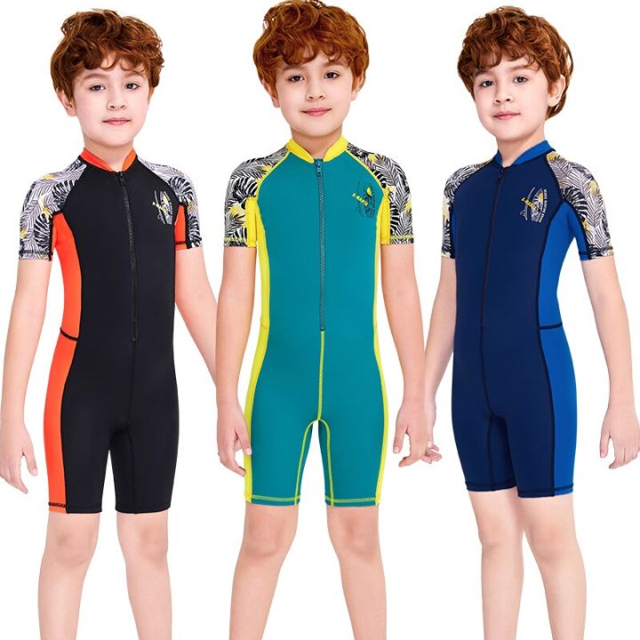 Children%20Swimsuit%20Fashion%20Printed%20Surfing%20Thin%20Diving%20Wetsuit%20For%20Kids%20Boys%20Short%20Swimwear%20One%20Piece%20Suit%20Swimming%20Scuba%20-%20Image%202