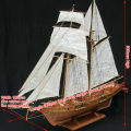 1:100 Halcon Wooden Sailing Boat Model DIY Kit Ship Assembly Decoration Gift.