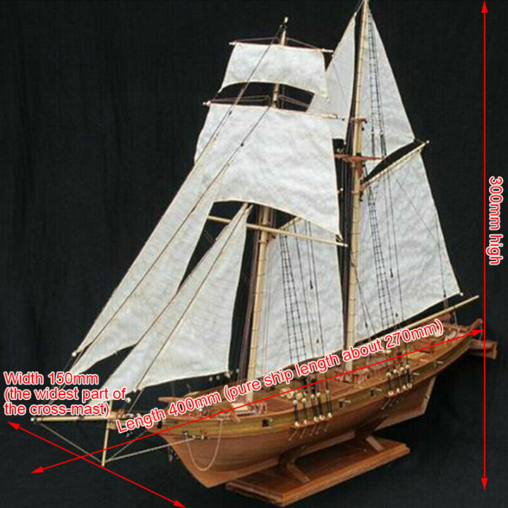 1:100%20Halcon%20Wooden%20Sailing%20Boat%20Model%20DIY%20Kit%20Ship%20Assembly%20Decoration%20Gift%20-%20Image%204