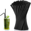 Straws Flexible juice Pipe - 100pcs Black. 