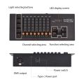 DMX controller with 40 channels for lighting display. 
