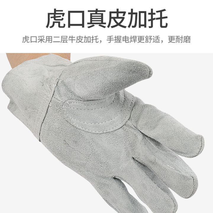 Wholesale%20short%20welder%20hand%20full%20leather%20two-layer%20cowhide%20three-rib%20welding%20gloves%20working%20wear-resistant%20anti-slip%20labor%20protection%20welder%20gloves%20-%20Image%204