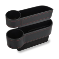 Car Seat Space Filler Organizer, Car Front Seat Storage Box with Cup Holder, Car Console Side Extra Storage Box,2PCS Easy to Use. 