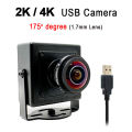 175degree Wide View 4MP USB Camera with Fish Eye Lens 5MP 1.7mm Lens or 8MP IMX415 USB Webcam For Live Streaming, Video Teaching.