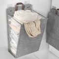 Large Capacity Foldable Hanging Laundry Basket Linen Wall-mounted Dirty Clothes Basket Space-saving Waterproof Bathroom Storage Basket. 