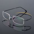 UVLAIK Flexible Alloy Titanium Glasses Frames Men Business Rimless Optical Frame Eye glasses Women Myopia Prescription Spectacle. 