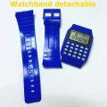 Waterproof Electronic Colorful Silicone Calculator Watch Boy or Girl Student Learning Watch Counting Tools Watch Clock Relojes. 