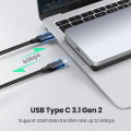 (Only Case) UGREEN USB C Hard Drive Enclosure for 2.5inch SATA SSD HDD, Aluminum USB C to SATA Adapter USB 3.1 Gen 2 Support SATA III for Mac-Book Pro Air Samsung. 