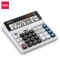 Deli 2137 desktop calculator accounting solar dual power bank with 12-bit computer Strugglewang.