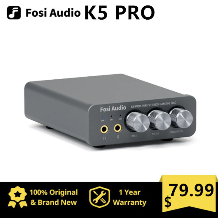 Fosi Audio K5 PRO USB Gaming DAC With Microphone Headphone