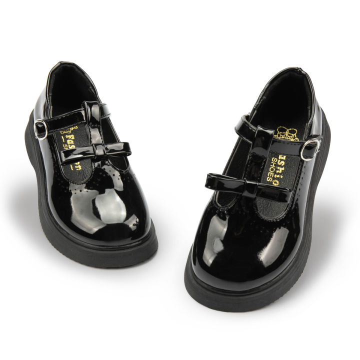 KIDSUN%20Fashion%20Children's%20Shoes%20Simple%20Bow%20Buckle%20Black%20Leather%20Shoes%20Classic%20Cute%20Versatile%20Princess%20Dress%20Shoes%20-%20Image%202