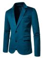 Stylish Petrol Blue Blazer for Men | Casual & Formal Slim Fit Blazer | Trendy Menâs Fashion Coat | Premium Quality Party Wear Blazer | Comfortable Lightweight Jacket for Men | Best Blazer for Office, Wedding & Events.