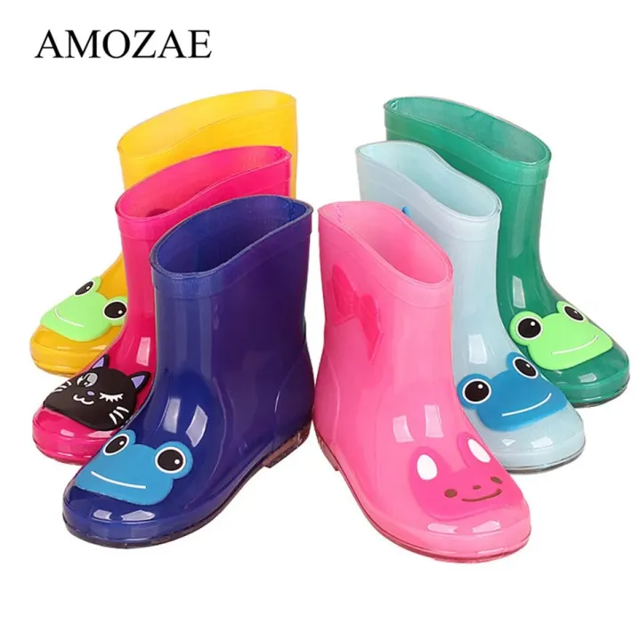 Children's%20Rubber%20Rain%20Boots%20Kids%20PVC%20Baby%20Girls%20Cute%20Cat%20Plus%20Cotton%20Rain%20Shoes%20Pink%20Waterproof%20Ankle%20Boots%20Size%2024-28%20-%20Image%202