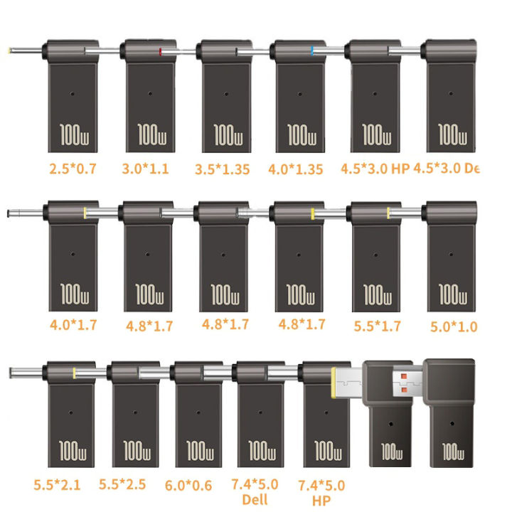 Laptop Power Adapter Connector Dc Plug USB Type-C Female to DC Male Jack Plug Podazz