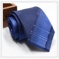 Men's Tie 8cm Zipper System Blue Colour Stripes Long Time for Professional Business Tie.