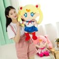 PP cotton Stuffed Doll Anime Sailor Moon Plush Toys Anime Goddess Girl Warrior Tsukino Usagi cartoon Doll for christmas gift. 