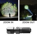 XHP50 LED USB C Rechargeable Mini 16340 18650 Battery Flashlight 1500lm Powerful Torch Can Be Closed with One Click.