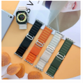 Nylon Strap for Apple Watch Ultra 2 Band 49mm 44mm 8 9 7 45mm 40mm 41mm Mm Nylon Bracelet Correa Iwatch Series SE 6 5 4 42mm 44. 
