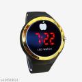 Plastic Style Digital Led Sports Round Shape Watch For Men.