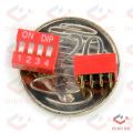 3Pcs 4 Position DIP Switch 2.54mm Pitch Horizontal DIP Switch Four Positions Piano Type Dial DIP Slide Switch For Electronics Circuit PCB. 