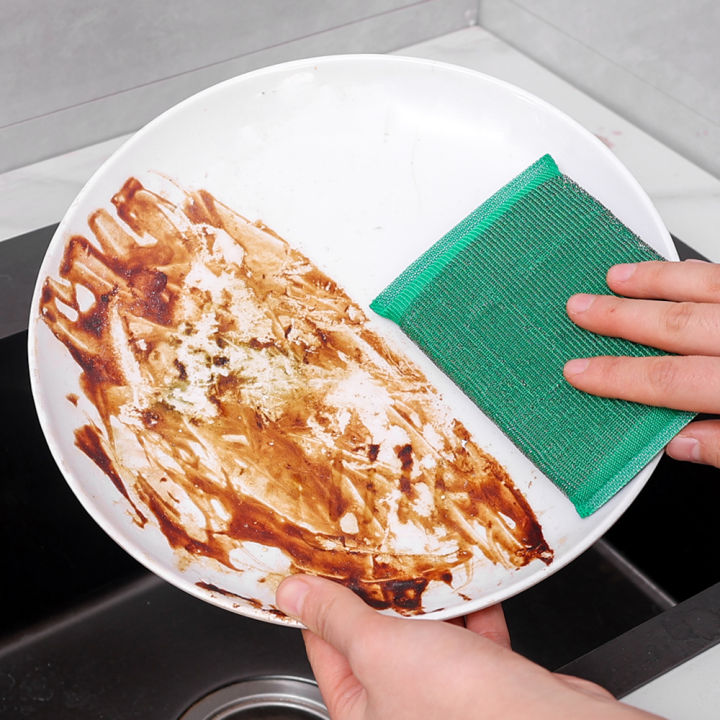 2/4Pcs%20Stainless%20Steel%20Wire%20Sponge%20Wipe%20Double%20Side%20Pot%20Cleaning%20Cloth%20Reusable%20Non-stick%20Oil%20Dishrag%20Household%20Kitchen%20Dishcloth%20-%20Image%202