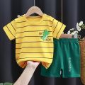 0 1 2 3 4 Years Old Kids Short Sleeve Suits Brand Summer Clothing Children T-shirt Two Piece Set Pure Cotton Cartoon Baby Outfit. 