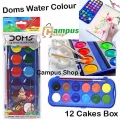 Doms Water Colour cakes 12 Colors Box for WaterColor Painting. 
