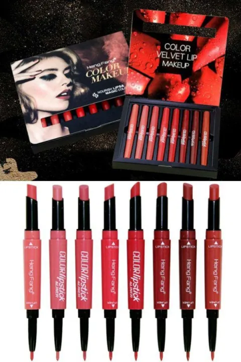 Heng%20Fang%20(2%20in%201)%20Multi%20Color%20Velvet%20Lipliner%20&%20Lipstick%20-%201.7g%20x%208%20Pcs%20-%20Image%204