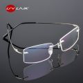 UVLAIK Flexible Alloy Titanium Glasses Frames Men Business Rimless Optical Frame Eye glasses Women Myopia Prescription Spectacle. 