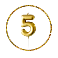 Golden & Silver Number Candle: Perfect for Birthday, Anniversary, and Events - (Pack of 1 Pcs).