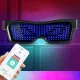 Magic LED Shining Smart Glasses APP Programmable Wireless BLE Light up glasses for Party. 
