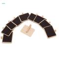 10xPack 10PCS Small Mini Wooden Blackboard Note Memo Message Board Chalkboard.