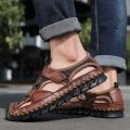 2020 Summer Men's Sandals Fashion Men Casual Shoes Design Beach Men Shoes Leather Sandals Man Sandals Big Size 38-48.