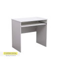 Laptop Table, Computer Table with extra Storage shelf Frosty White.