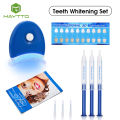 MAYTTO Teeth Whitening Set LED Teeth Whitening Light Tooth Gel Refill Teeth Food Grade Braces Whitening Dental Device Portable Led Blue Light Dental Oral Care Tooth With Tooth Color Chart.