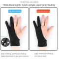 Set for iP anti-touch anti-pollution two-finger painting gloves anti-dirty, left and right hand ad tablet touch screen drawing. 