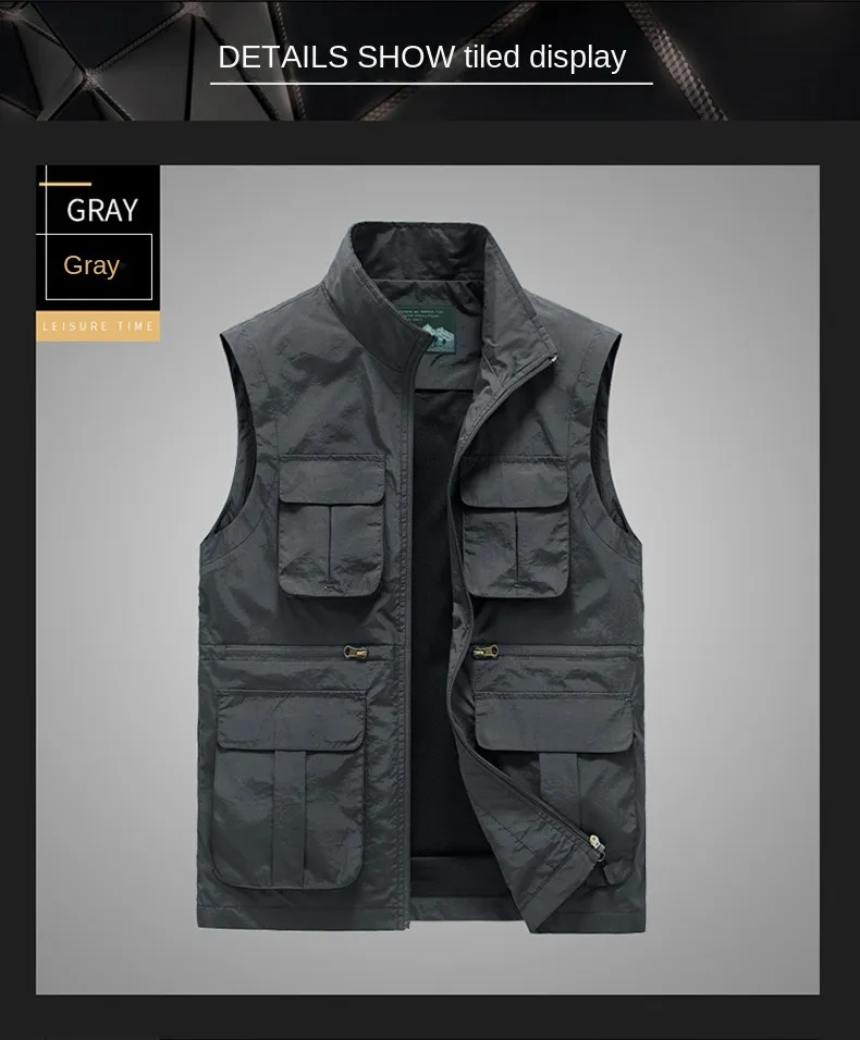 Gilet De Pêche Homme Multipochnes - Neuf Avec Étiquettes - Noir - Regular