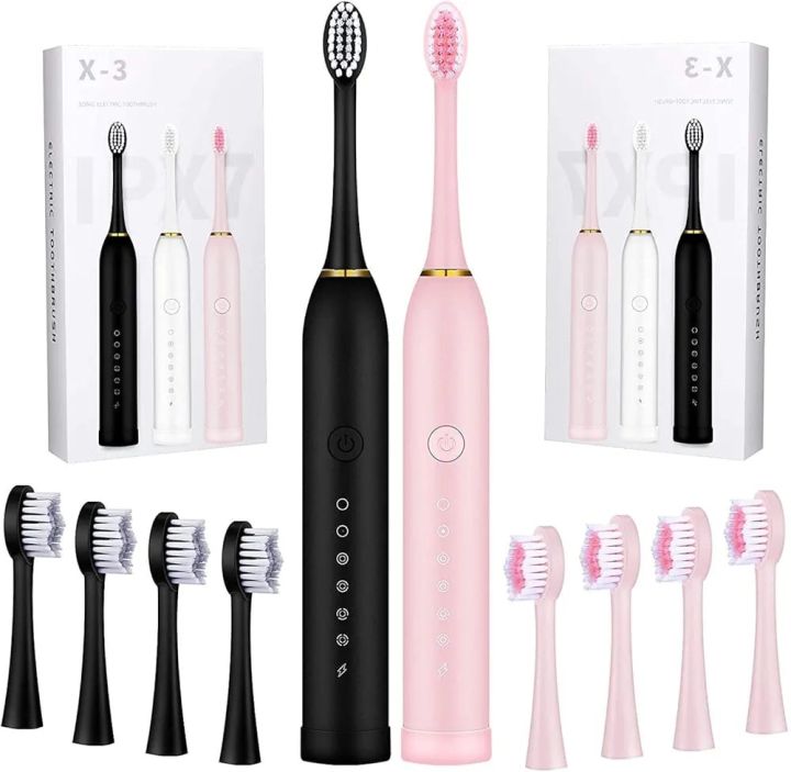 6 Clean Modes Sonic Electric Toothbrush USB Rechargeable Tooth Brush For Adult X-3 Washable Teeth Whitening and Cleaning Brush