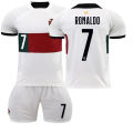 2223 ortugal away ite o.7 Cristia onaldo football jersey set with original sos and short eees for the 2022 World Cup new edition. 