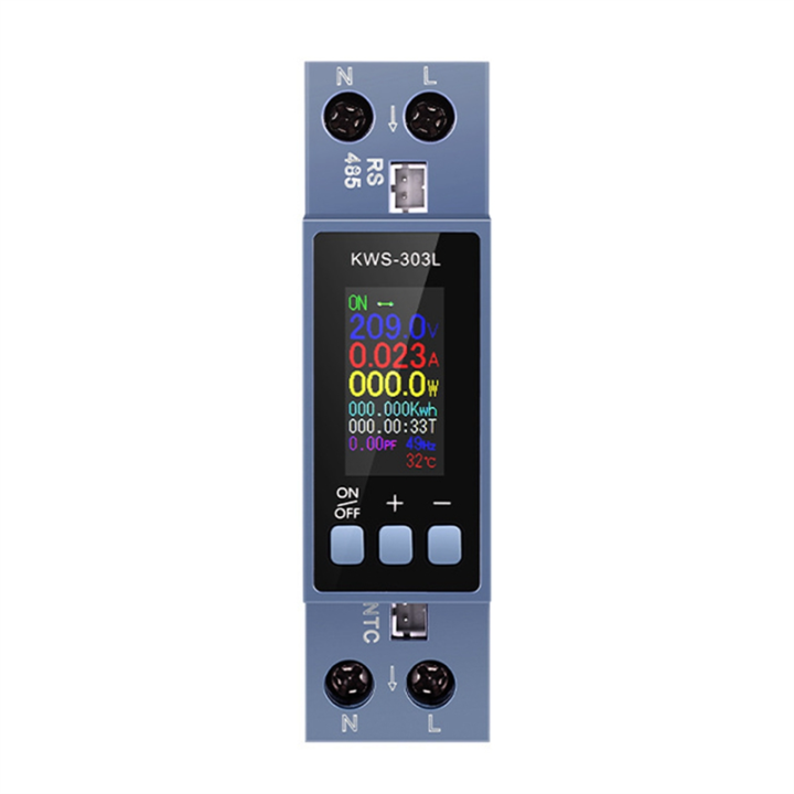 LED Digital Energy Meter Din Rail Mount Voltmeter Ammeter Wattmeter AC ...