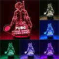 【Hey my home】FPS Game Player PUBG 3D Led Night Light Battlegrounds Dinner Boys Kids Birthday Gifts Desk lamp bedroom. 