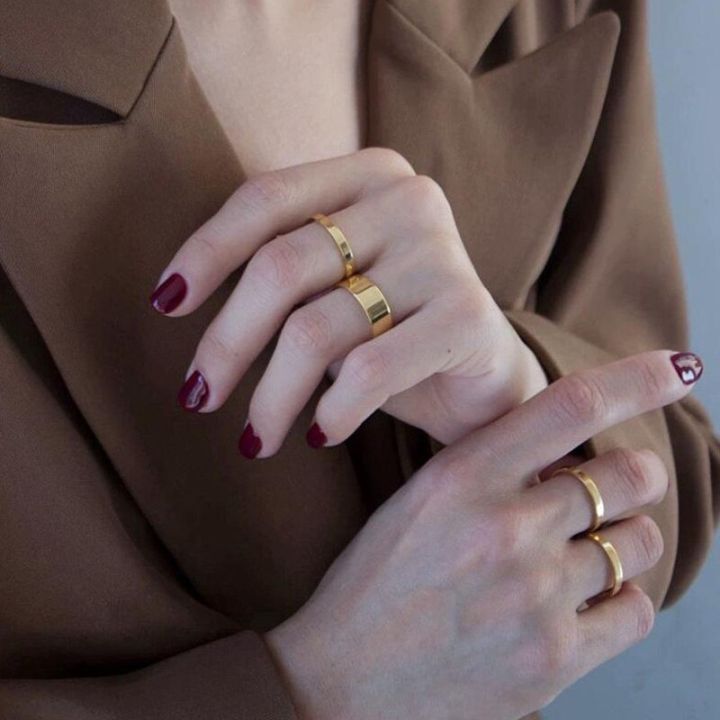 2mm%204mm%206mm%208mm%20Stainless%20Steel%20Wedding%20Ring%20for%20Women%20Flat%20Finger%20Rings%20Fashion%20Bijoux%20Femme%20Engagement%20Jewelry%20-%20Image%205