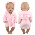 【The road to happiness Store】Bathrobe Suit Doll Clothes Born Baby Fit 17 inch 43cm Doll For Baby Gift.