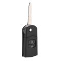 Flip 2 Button Remote Key Fob Case Shell Cover Fit For MAZDA 2 3 5 6 RX8 MX5 2B. 